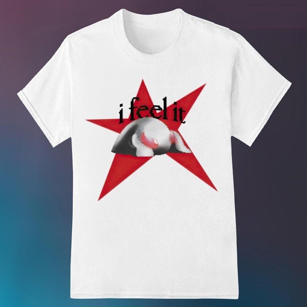 Bean Monster I Feel It Graphic T-Shirt Funny Meme Streetwear Unisex Casual Tee05